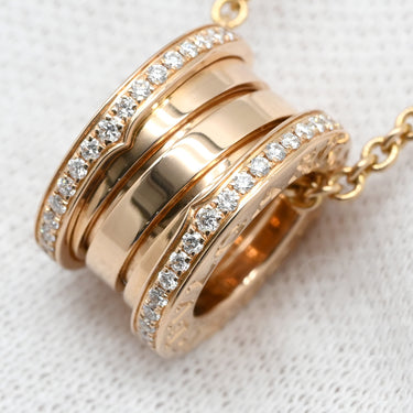 ブルガリ BVLGARI ビーゼロワン ダイヤ 350052 ピンクゴールド K18PG ダイヤモンド ネックレス B-zero1 ペンダント 18K 750PG