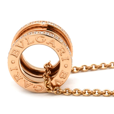 ブルガリ BVLGARI ビーゼロワン ダイヤ 350052 ピンクゴールド K18PG ダイヤモンド ネックレス B-zero1 ペンダント 18K 750PG