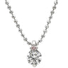 タサキ TASAKI ダイヤペンダント プラチナシルバー Pt900 ダイヤモンド 色石 Pt850(チェーン) ネックレス Pt900×Pt850 ダイヤ ラウンドブリリアントカット