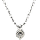 タサキ TASAKI ダイヤペンダント プラチナシルバー Pt900 ダイヤモンド 色石 Pt850(チェーン) ネックレス Pt900×Pt850 ダイヤ ラウンドブリリアントカット