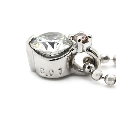 タサキ TASAKI ダイヤペンダント プラチナシルバー Pt900 ダイヤモンド 色石 Pt850(チェーン) ネックレス Pt900×Pt850 ダイヤ ラウンドブリリアントカット