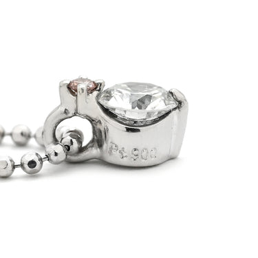 タサキ TASAKI ダイヤペンダント プラチナシルバー Pt900 ダイヤモンド 色石 Pt850(チェーン) ネックレス Pt900×Pt850 ダイヤ ラウンドブリリアントカット