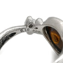 真々田誠次 Seiji Art Jewelry ボルダーオパール ダイヤ ブルー×プラチナシルバー Pt900 ボルダーオパール ダイヤモンド リング 指輪 Pt900 遊色 プレイオブカラー フリーシェイプ ハンドメイド 13号