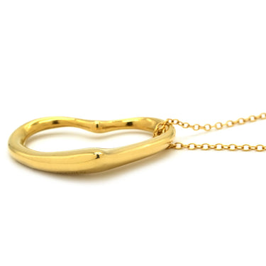 ティファニー Tiffany & Co オープンハート ラージサイズ イエローゴールド K18YG ネックレス T＆Co. イエローゴールド Au750 18K エルサペレッティ
