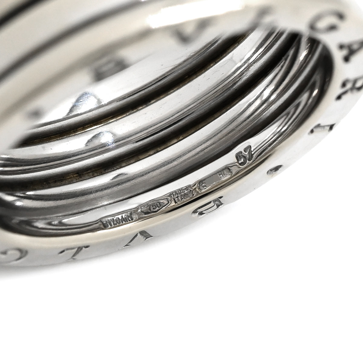 ミ*ー様 BVLGARI ブルガリB.Zero1 5号　3バンドリング ブルガリ BVLGARI ビーゼロワン B-zero1 5バンドリング ホワイト