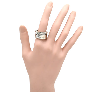 ブルガリ BVLGARI ビーゼロワン B-zero1 5バンドリング ホワイトゴールド K18WG #57(JP17) リング 指輪 BVLGARI Au750 WG 18K 18金 16号