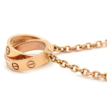 カルティエ Cartier ベビーラブ ピンクゴールド K18PG ネックレス Cartier ペンダント PG Au750 18K インターロッキング サークル