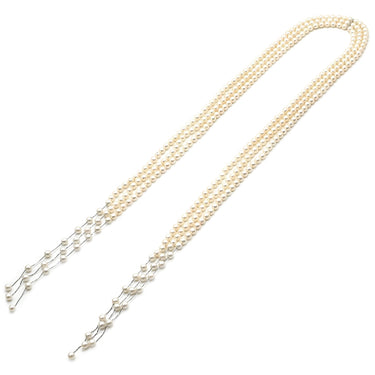 TASAKI TASAKI ナイアガラ パールホワイト×ホワイトゴールド K18WG パール ネックレス 真珠 K18WG 3連 パールロングネックレス 瀑布