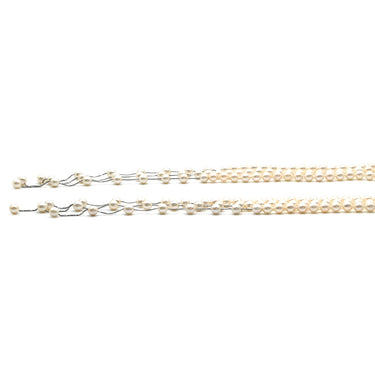 TASAKI TASAKI ナイアガラ パールホワイト×ホワイトゴールド K18WG パール ネックレス 真珠 K18WG 3連 パールロングネックレス 瀑布