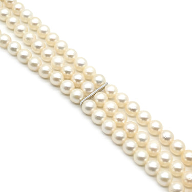 TASAKI TASAKI ナイアガラ パールホワイト×ホワイトゴールド K18WG パール ネックレス 真珠 K18WG 3連 パールロングネックレス 瀑布
