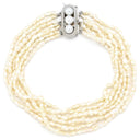 TASAKI TASAKI ケシパール パールホワイト×ホワイトゴールド K14WG パール ブレスレット TASAKI 7連パール 多連 ライスパール マルチストランドデザイン 真珠