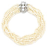 TASAKI TASAKI ケシパール パールホワイト×ホワイトゴールド K14WG パール ブレスレット TASAKI 7連パール 多連 ライスパール マルチストランドデザイン 真珠