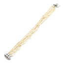 TASAKI TASAKI ケシパール パールホワイト×ホワイトゴールド K14WG パール ブレスレット TASAKI 7連パール 多連 ライスパール マルチストランドデザイン 真珠