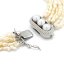 TASAKI TASAKI ケシパール パールホワイト×ホワイトゴールド K14WG パール ブレスレット TASAKI 7連パール 多連 ライスパール マルチストランドデザイン 真珠