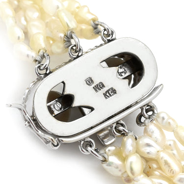 TASAKI TASAKI ケシパール パールホワイト×ホワイトゴールド K14WG パール ブレスレット TASAKI 7連パール 多連 ライスパール マルチストランドデザイン 真珠