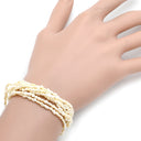 TASAKI TASAKI ケシパール パールホワイト×ホワイトゴールド K14WG パール ブレスレット TASAKI 7連パール 多連 ライスパール マルチストランドデザイン 真珠