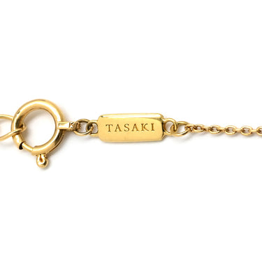 タサキ TASAKI デインジャー ハート ダイヤ パールホワイト×イエローゴールド K18YG パール ダイヤモンド ネックレス danger heart 750YG