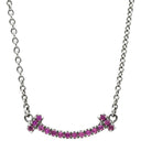 ティファニー Tiffany & Co Tスマイル ミニ マイクロ ピンク×ホワイトゴールド K18WG ピンクサファイア ネックレス T&Co. T smile Au750 18K ピンクサファイア