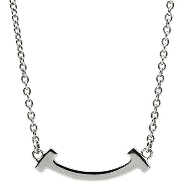 ティファニー Tiffany & Co Tスマイル ミニ マイクロ ピンク×ホワイトゴールド K18WG ピンクサファイア ネックレス T&Co. T smile Au750 18K ピンクサファイア