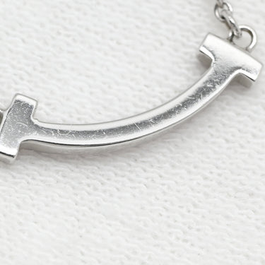 ティファニー Tiffany & Co Tスマイル ミニ マイクロ ピンク×ホワイトゴールド K18WG ピンクサファイア ネックレス T&Co. T smile Au750 18K ピンクサファイア