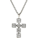 ブルガリ BVLGARI ルチア ラテンクロス ペンダント ホワイトゴールド K18WG ダイヤモンド ネックレス Au750 18K 18金 ダイヤ 十字架
