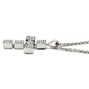 ブルガリ BVLGARI ルチア ラテンクロス ペンダント ホワイトゴールド K18WG ダイヤモンド ネックレス Au750 18K 18金 ダイヤ 十字架