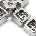 ブルガリ BVLGARI ルチア ラテンクロス ペンダント ホワイトゴールド K18WG ダイヤモンド ネックレス Au750 18K 18金 ダイヤ 十字架
