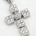 ブルガリ BVLGARI ルチア ラテンクロス ペンダント ホワイトゴールド K18WG ダイヤモンド ネックレス Au750 18K 18金 ダイヤ 十字架