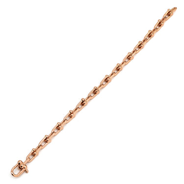 ティファニー Tiffany & Co ハードウェア スモール リンク ピンクゴールド K18PG ブレスレット エクストララージ T&Co. Au750 18K 18金