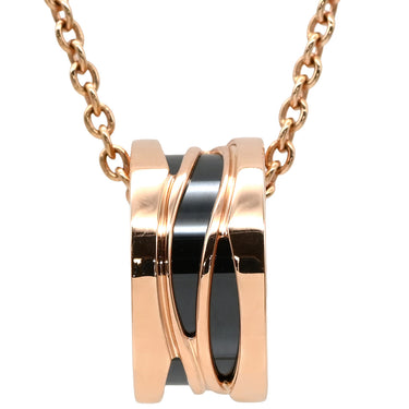 ブルガリ BVLGARI ビーゼロワン レジェンド CL858532 ピンクゴールド×ブラック K18PG セラミック ネックレス B-zero1 K18PG Au750 18K 18金 黒セラミック