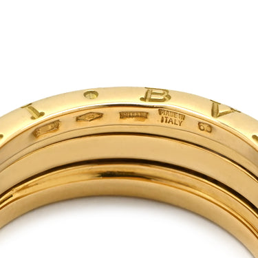 ブルガリ BVLGARI ビーゼロワン B-zero1 2バンドリング イエローゴールド K18YG #63(JP23) リング 指輪 750 18金 AU750 21.5号