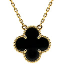 ヴァンクリーフアーペル Van Cleef & Arpels ヴィンテージ アルハンブラ ペンダント VCARA45800 ブラック×イエローゴールド K18YG オニキス ネックレス Au750 18K 黒 オニキス