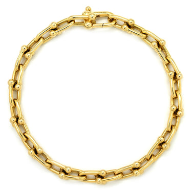 ティファニー Tiffany & Co ハードウェア スモール リンク 60153077 イエローゴールド K18YG ブレスレット T&Co. Au750 18K 18金