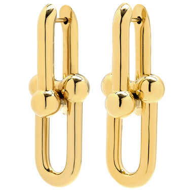 ティファニー Tiffany & Co ハードウェア ラージリンク 68533643 イエローゴールド K18YG ピアス T&Co. 750YG 18K ゲージリンク 鎖