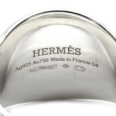 エルメス HERMES エクスリブリス シュバリエ ピンクゴールドXシルバー K18PG シルバー925 #54(JP14) リング 指輪 カレッジリング AG925 18K PG 13.5号