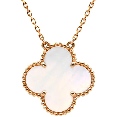ヴァンクリーフアーペル Van Cleef & Arpels マジック アルハンブラ 銀座本店限定 VCARO41300 パールホワイトXローズゴールド K18PG マザーオブパール ネックレス ピンクゴールド 750 18K