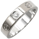 カルティエ Cartier ミニラブリング 1Pダイヤ B4050549 ホワイトゴールド K18WG #49(JP9) リング 指輪 スモールモデル LOVE Ring 750 9号