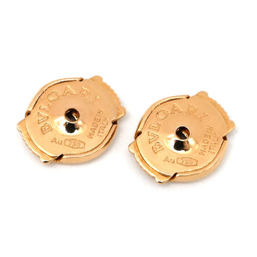 ブルガリ BVLGARI ブルガリブルガリ ピンクゴールド K18PG ダイヤモンド マザーオブパール ピアス Au750 ダイヤ ドロップ スイング マザーオブパール シェル