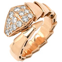ブルガリ BVLGARI セルペンティ ヴァイパー シングルコイル 345206 AN855318 ピンクゴールド K18PG ダイヤモンド 14037 リング 指輪 Au750 18K 18金 ダイヤ 10号