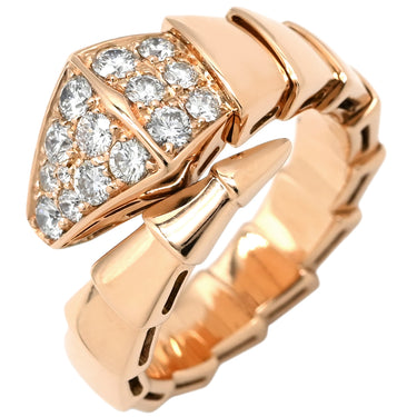 ブルガリ BVLGARI セルペンティ ヴァイパー シングルコイル 345206 AN855318 ピンクゴールド K18PG ダイヤモンド 14037 リング 指輪 Au750 18K 18金 ダイヤ 10号