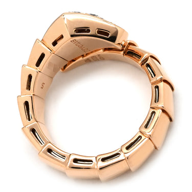 ブルガリ BVLGARI セルペンティ ヴァイパー シングルコイル 345206 AN855318 ピンクゴールド K18PG ダイヤモンド 14037 リング 指輪 Au750 18K 18金 ダイヤ 10号