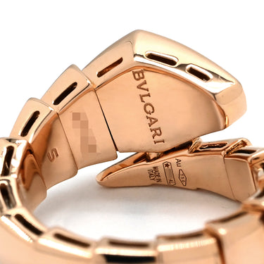 ブルガリ BVLGARI セルペンティ ヴァイパー シングルコイル 345206 AN855318 ピンクゴールド K18PG ダイヤモンド 14037 リング 指輪 Au750 18K 18金 ダイヤ 10号