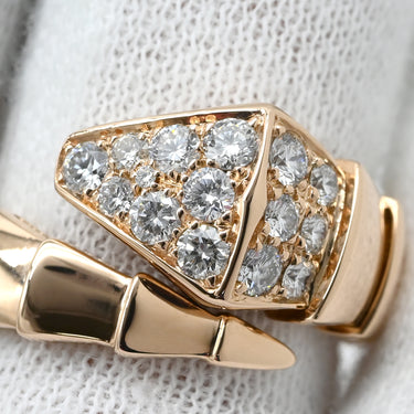 ブルガリ BVLGARI セルペンティ ヴァイパー シングルコイル 345206 AN855318 ピンクゴールド K18PG ダイヤモンド 14037 リング 指輪 Au750 18K 18金 ダイヤ 10号
