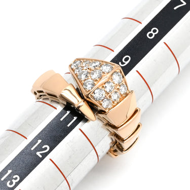 ブルガリ BVLGARI セルペンティ ヴァイパー シングルコイル 345206 AN855318 ピンクゴールド K18PG ダイヤモンド 14037 リング 指輪 Au750 18K 18金 ダイヤ 10号