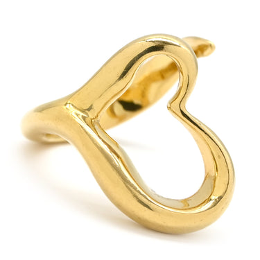 ティファニー Tiffany & Co オープンハート イエローゴールド K18YG リング 指輪 T＆Co. エルサ ペレッティ Au750 K18 18金 YG 11号