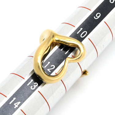 ティファニー Tiffany & Co オープンハート イエローゴールド K18YG リング 指輪 T＆Co. エルサ ペレッティ Au750 K18 18金 YG 11号