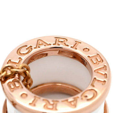 ブルガリ BVLGARI ビーゼロワン ネックレス 346082 ピンクゴールド×ホワイト K18PG セラミック ネックレス B-zero1 ペンダント Au750 PG 18K 白