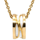 ブルガリ BVLGARI ビーゼロワン レジェンド CL858579 ホワイト×ピンクゴールド K18PG セラミック ネックレス B-zero1 K18PG Au750 18K 18金 白セラミック