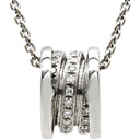 ブルガリ BVLGARI ビーゼロワン ダイヤ ホワイトゴールド K18WG ダイヤモンド ネックレス B-zero1 ペンダント 18K 750WG 旧金具