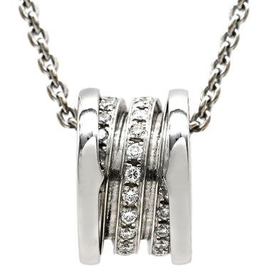 ブルガリ BVLGARI ビーゼロワン ダイヤ ホワイトゴールド K18WG ダイヤモンド ネックレス B-zero1 ペンダント 18K 750WG 旧金具